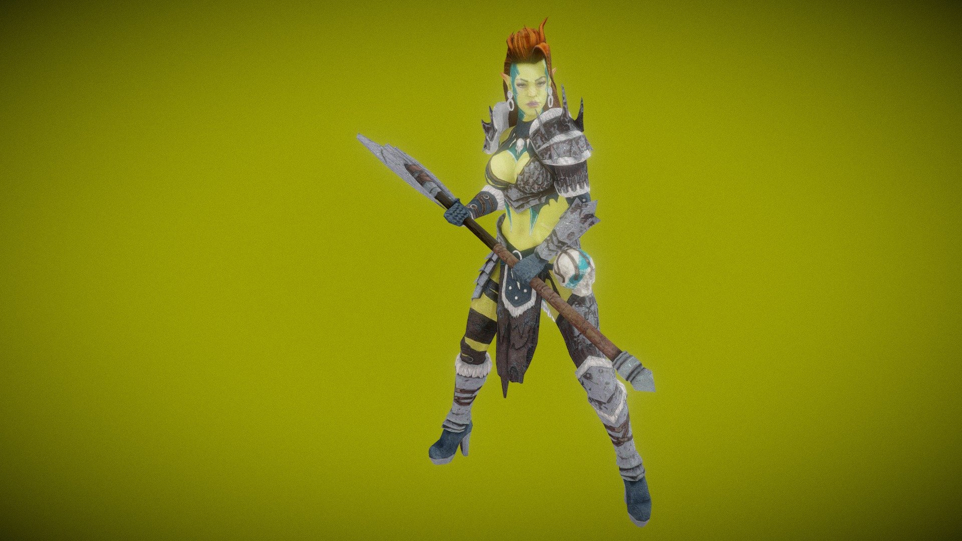 Orc female Warrior - Buy Royalty Free 3D model by Luna Studio ...