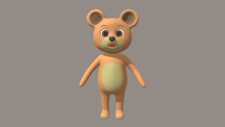 Bear Blender lowpoly 3D Model