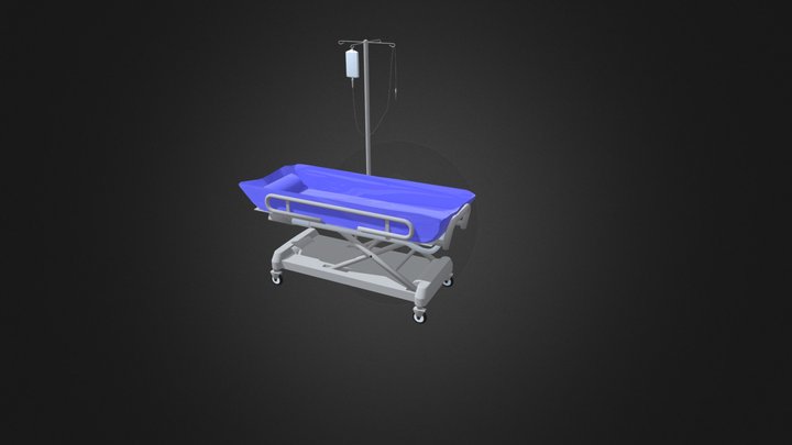 shower bed trolly with infused 3D Model