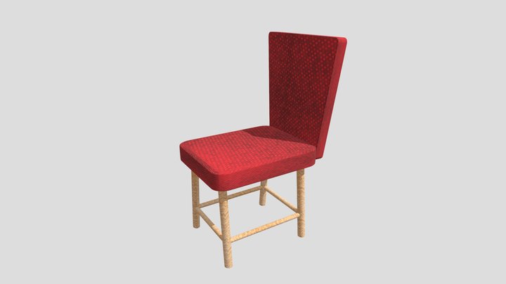 Classic Wooden Chair 2 3D Model