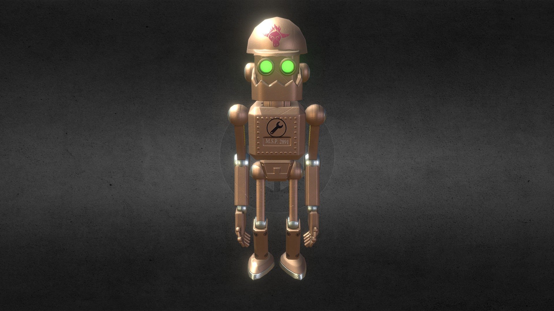 Toy lowpoly robot