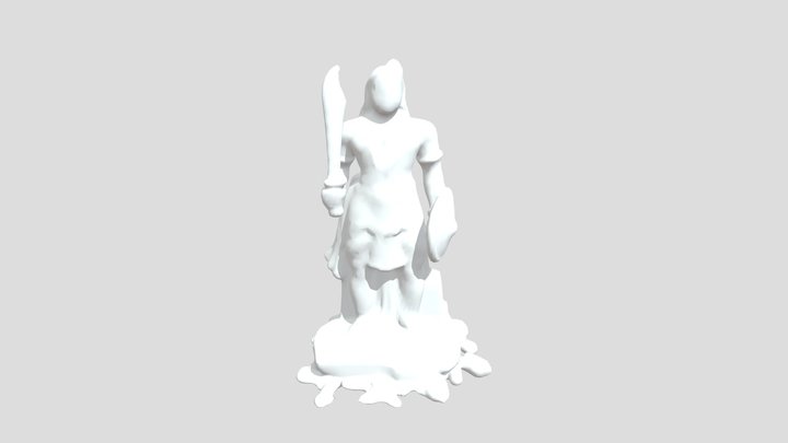 Indian Village deity God statue 3D Model