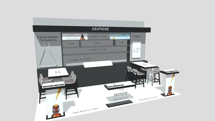 Ceuticoz Stall for Dubai Derma 2026 3D Model