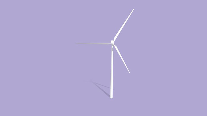 Generic Wind Turbine (V136 125.5h 145d) 3D Model
