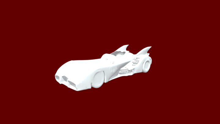 old batmobile no texture 3D Model