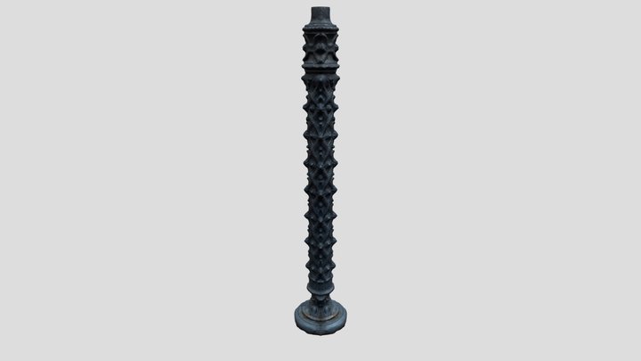 3D Scan of a Small Metal Pillar 3D Model