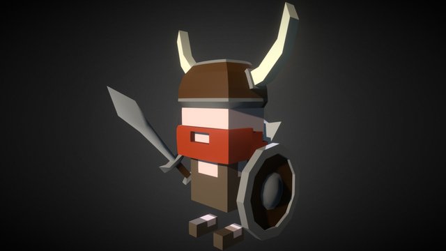Low Poly Viking Character 3D Model