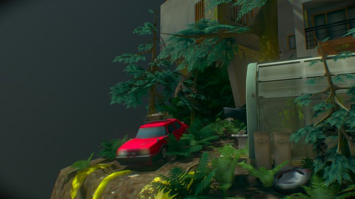 DAE Diorama - Forest Loner 3D Model
