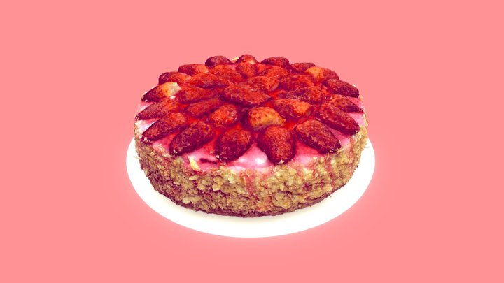 strawberry Cake 3D Model