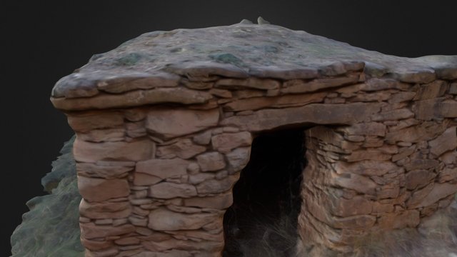 Barraca de piedra seca 3D Model