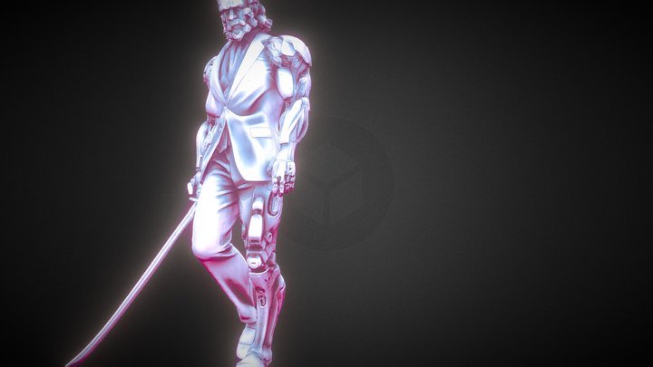 Cyber Samurai Elegance 3D Model