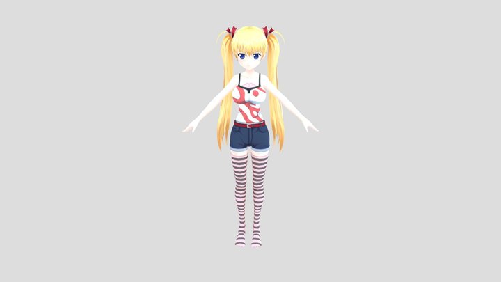 Airi_Akizuki_No_rigging_usdz 3D Model