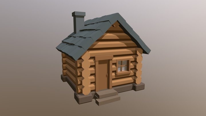 Log Cabin 3D Model