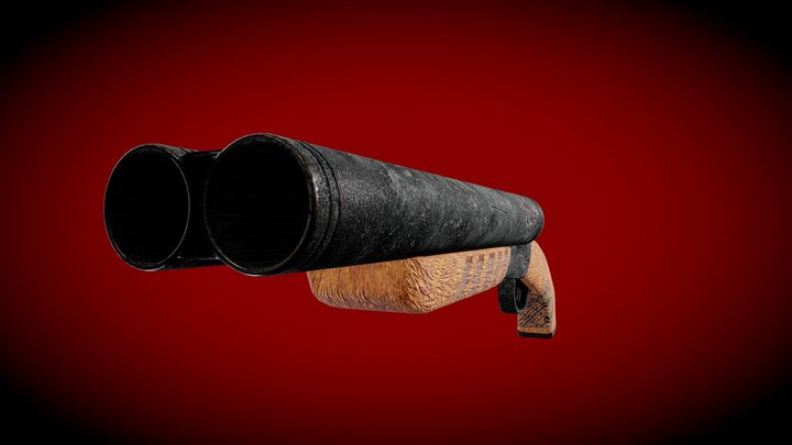Escopeta recortada/sawed off shotgun 3D Model