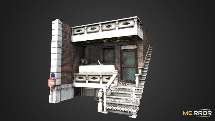 Korean House Parapet 3D Model