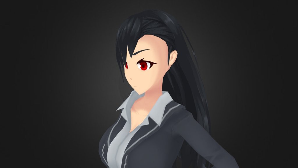 Anime Charactar - Rina - 3D model by Grayson (@moto0205) [90b60b3 ...