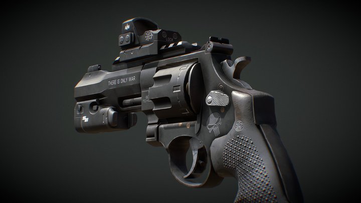 Modern Revolver 3D Model