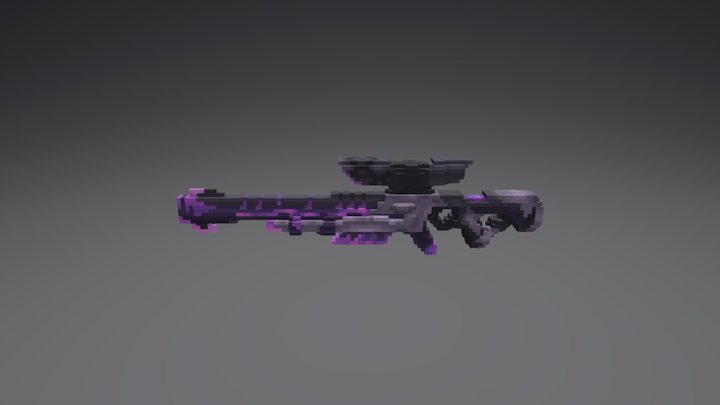 Fantasy Sniper purple theme 3D Model