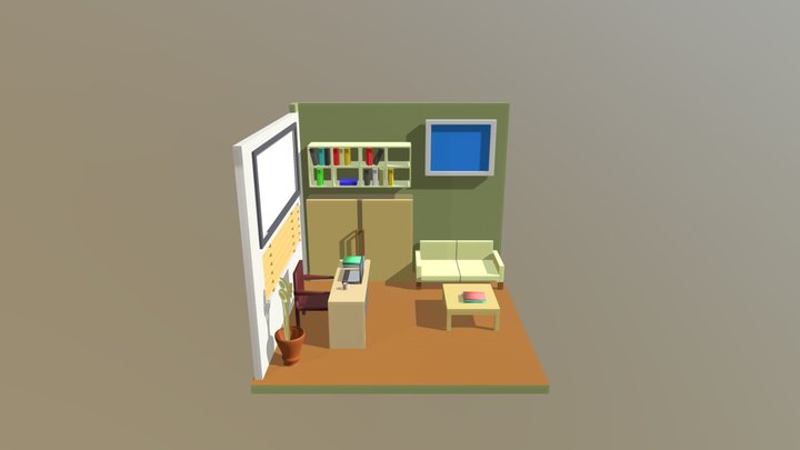 Interior Low Poly 3D Model