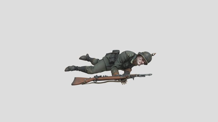 Fallen Soldier in Time 3D Model