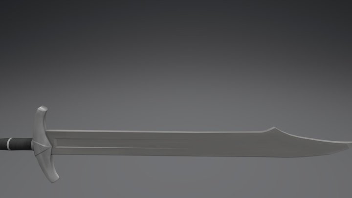 Falchion Sword 3D Model