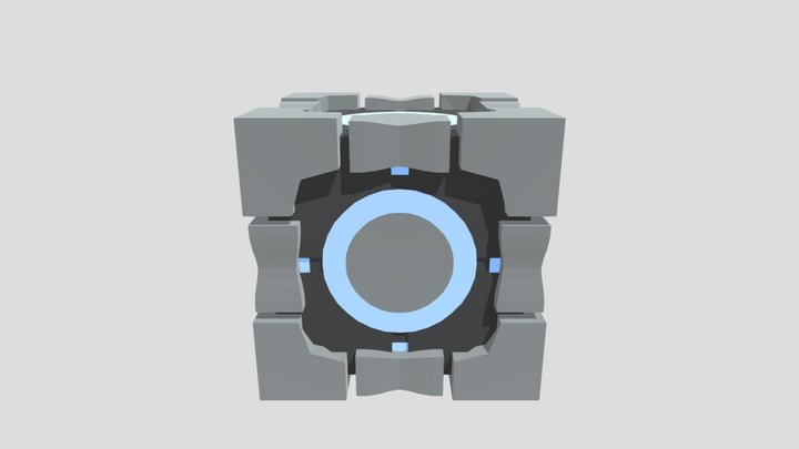 Aperture Science Weighted Storage Cube 3D Model