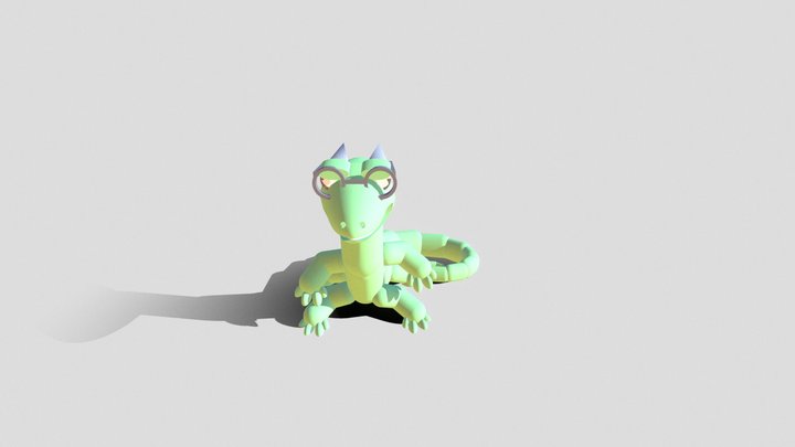Angry Lizard Monster 3D Model