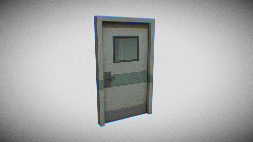 PSX Hospital Door – Low Poly Medical Room Door