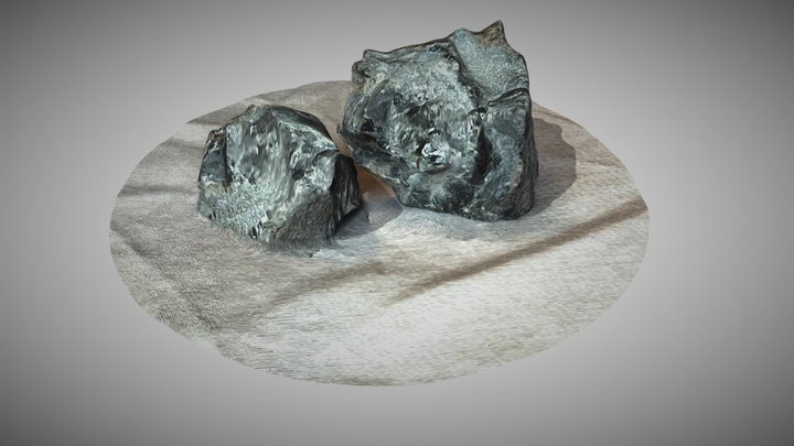 Obsidianeinschlüsse in Trachyt 3D Model