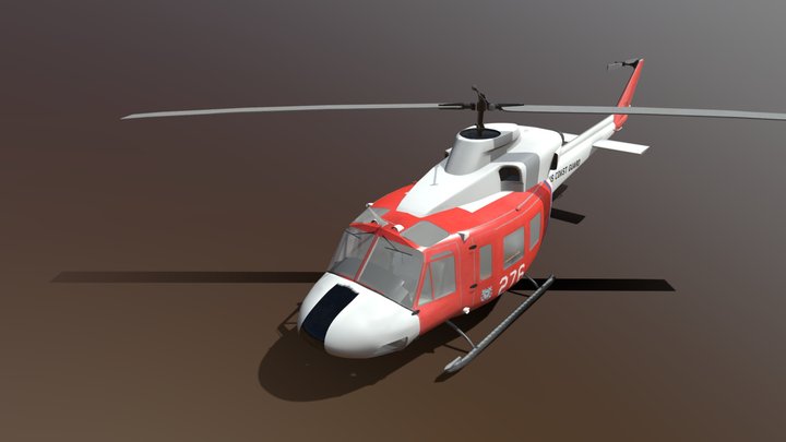 Bell UH-1N Twin Huey 3D Model