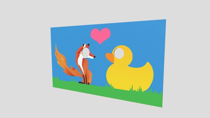 Mozilla Hubs Selfie Wall 3D Model