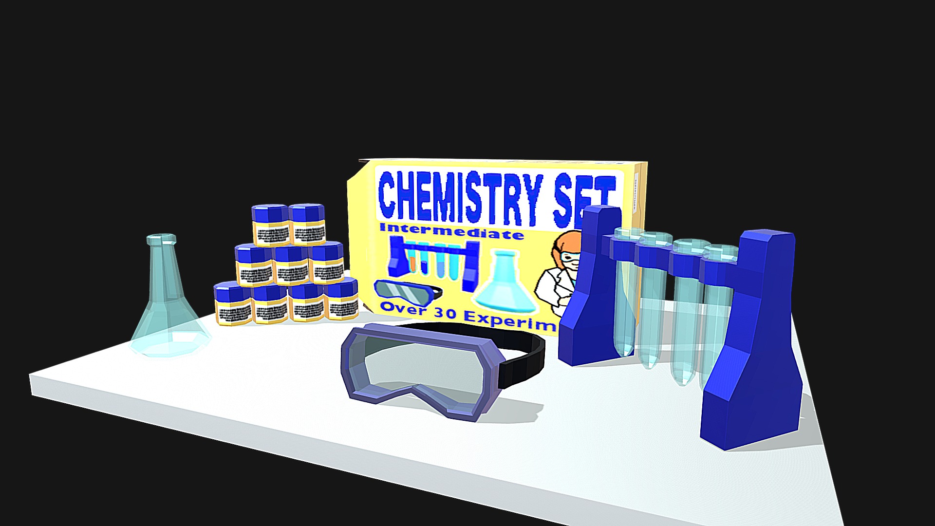 3D model 02 Chemistry set (3dec2019) - This is a 3D model of the 02 Chemistry set (3dec2019). The 3D model is about graphical user interface.