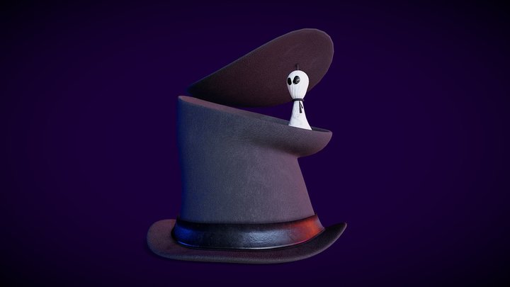 Realistic Ghostly Gibus 3D Model
