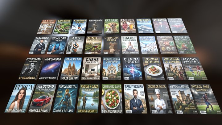 48 REVISTAS SUPERMERCADO – Modello 3D gratuito STL