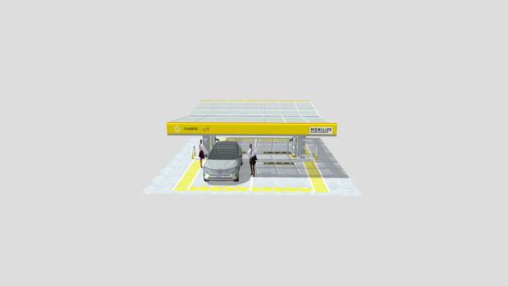 Renault Fast Charging Station 3D Model