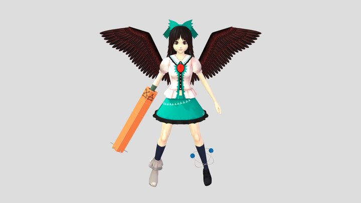 Utsuho for Touhou Multi Scroll Shooting 2. 3D Model