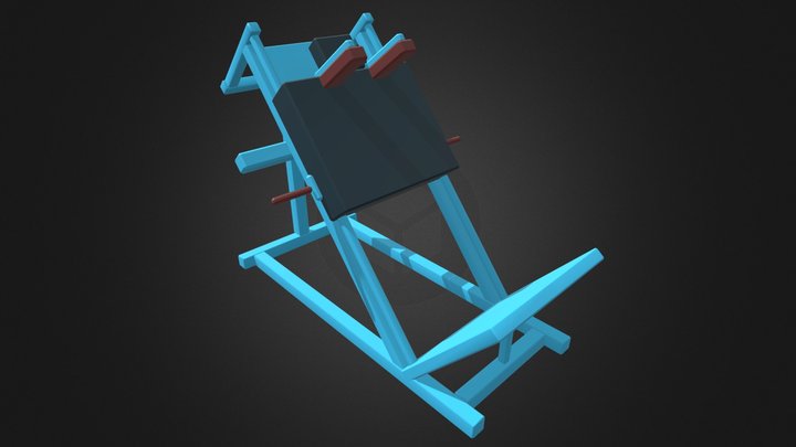 Hack Squat Machine - lowpoly model - blender 3D Model