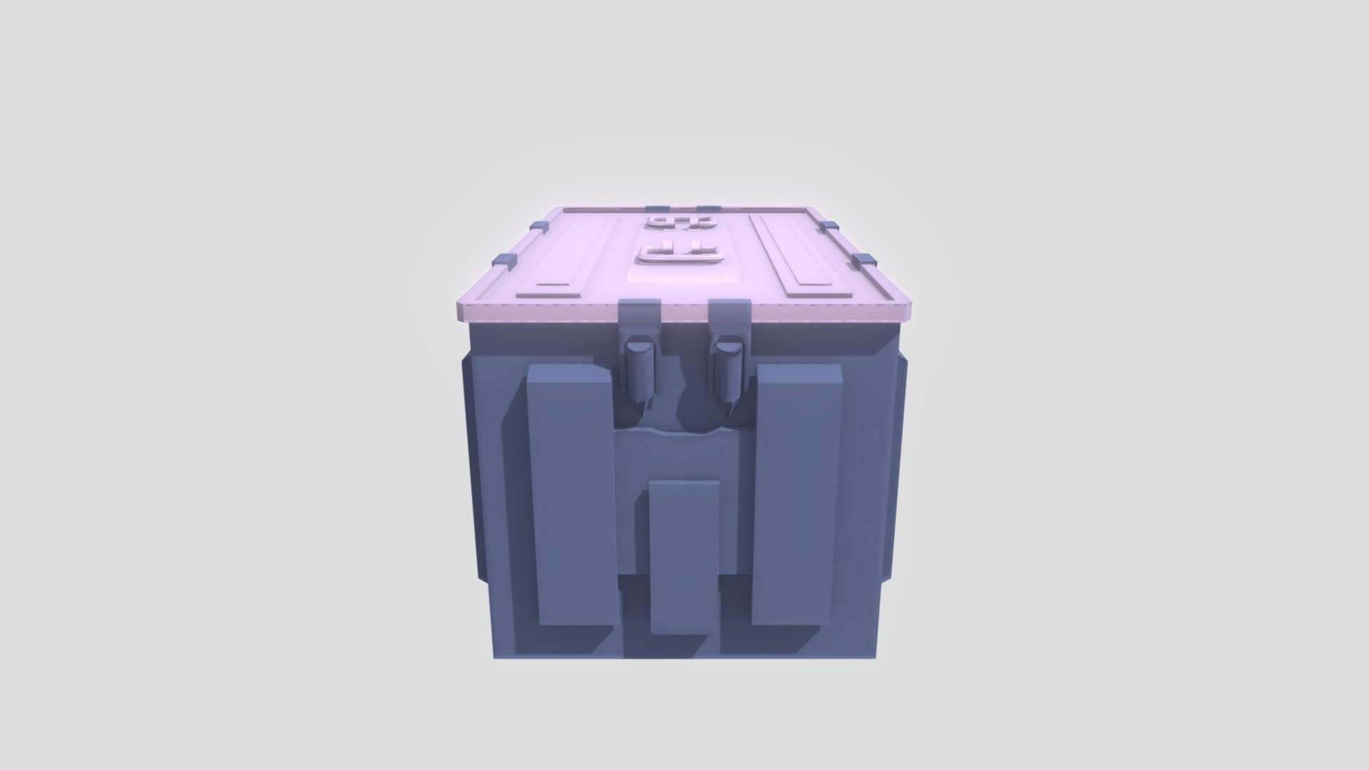 Caja Municion Low Poly