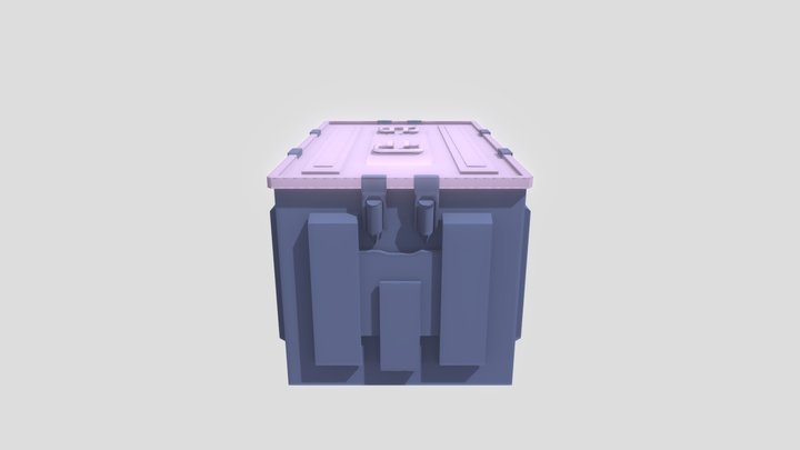 Caja Municion Low Poly 3D Model