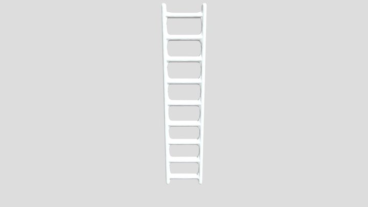 Miniature Ladder on Desk 3D Model