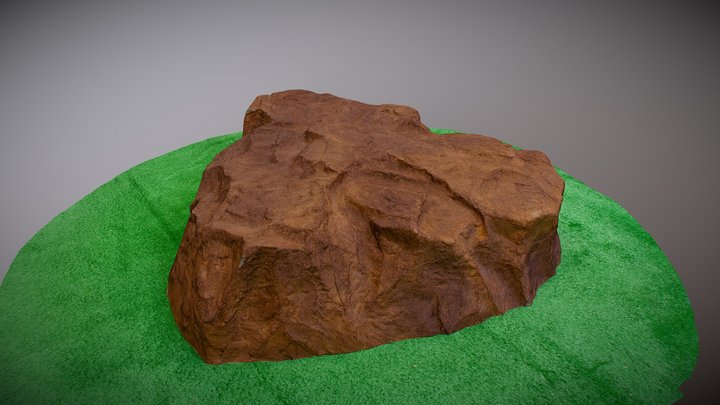 Искусственный камень D85/15 Люкс Коричневый 3D Model