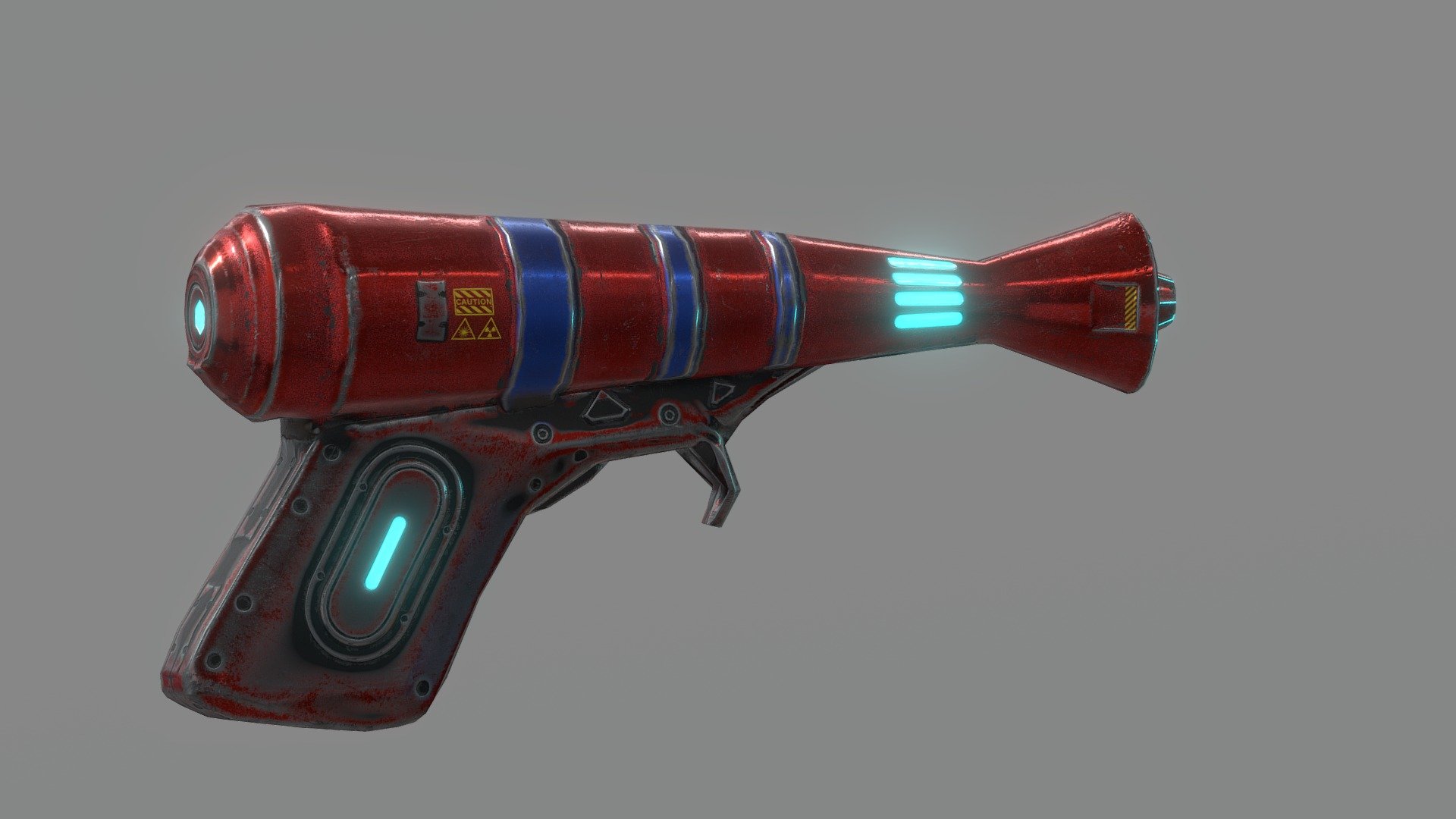 retro space gun - 3D model by alexking (@alexmattking47) [90c7495 ...