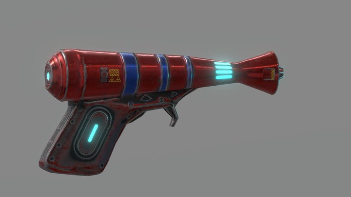 retro space gun 3D Model