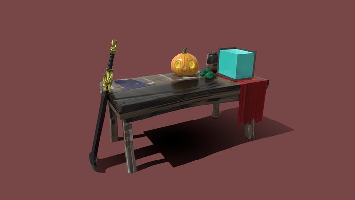 Table scene 3D Model