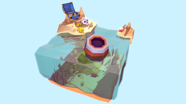 Treasure Island 3D Model