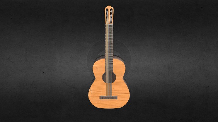 Low Poly Classical Guitar