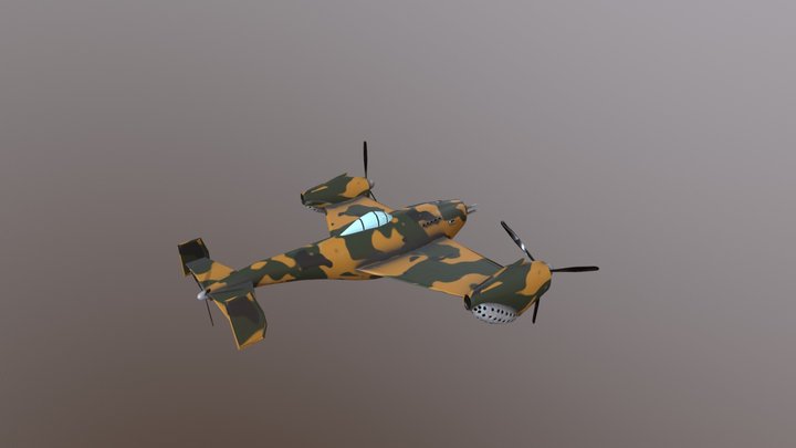 Fighter Plane(Railway Raid) 3D Model