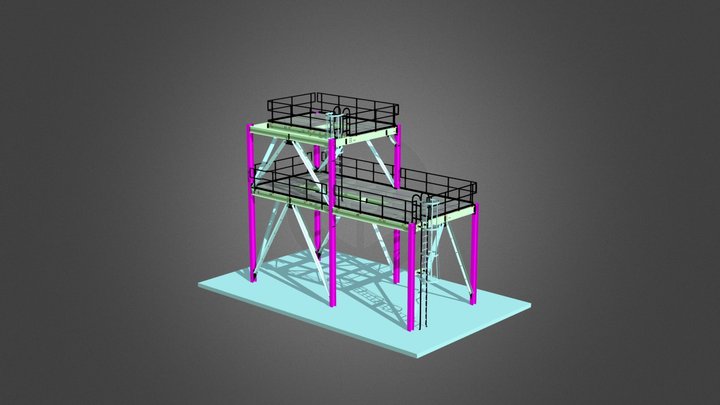 Conveyor Tower Structure 3D Model