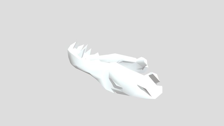 Low Poly T- Rex Skull 3D Model