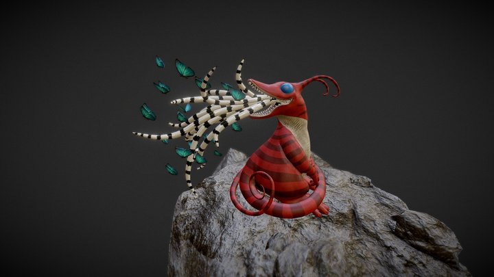 Butterfly Dragon 3D Model